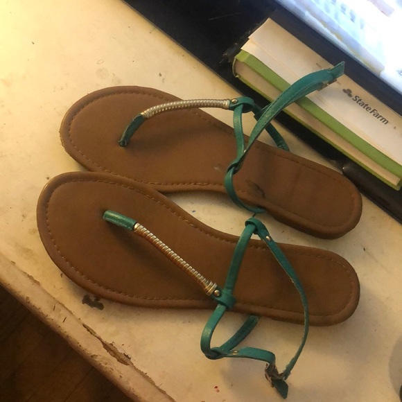 Teal Sandals - Picture 2 of 2